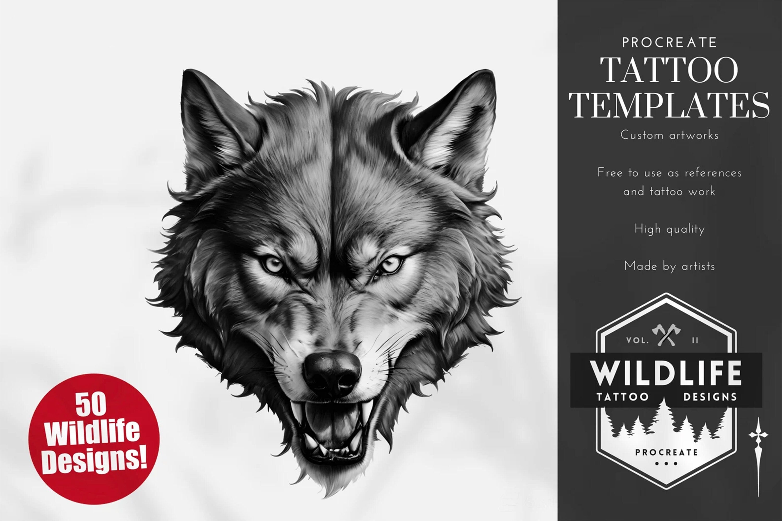 Wildlife vol.2 , 50 unique tattoo sleeves by Team Valhalla