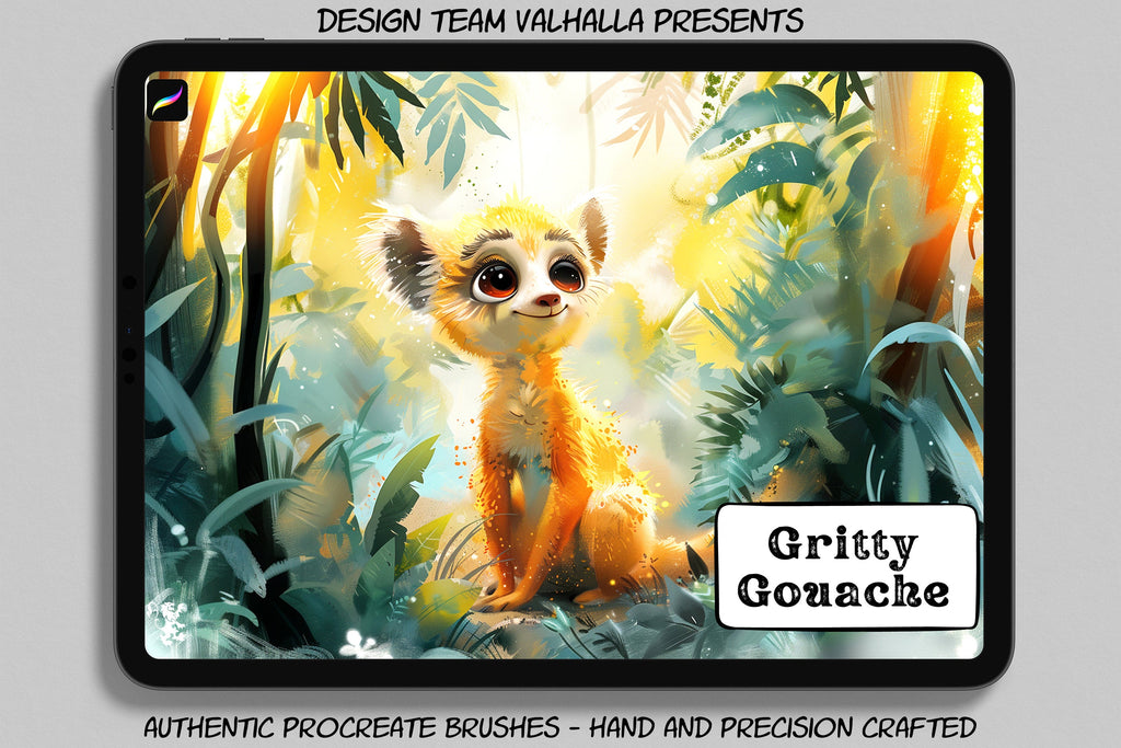 Gritty Goache brush bundle, custom brushes for Procreate