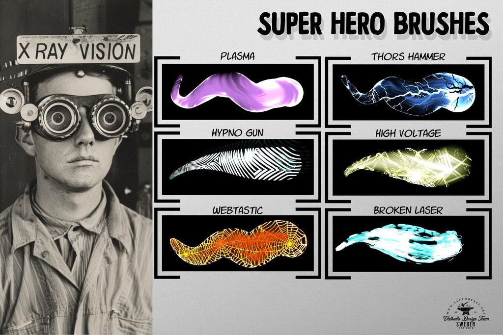 Super Hero Brushes, Custom brushes for Procreate