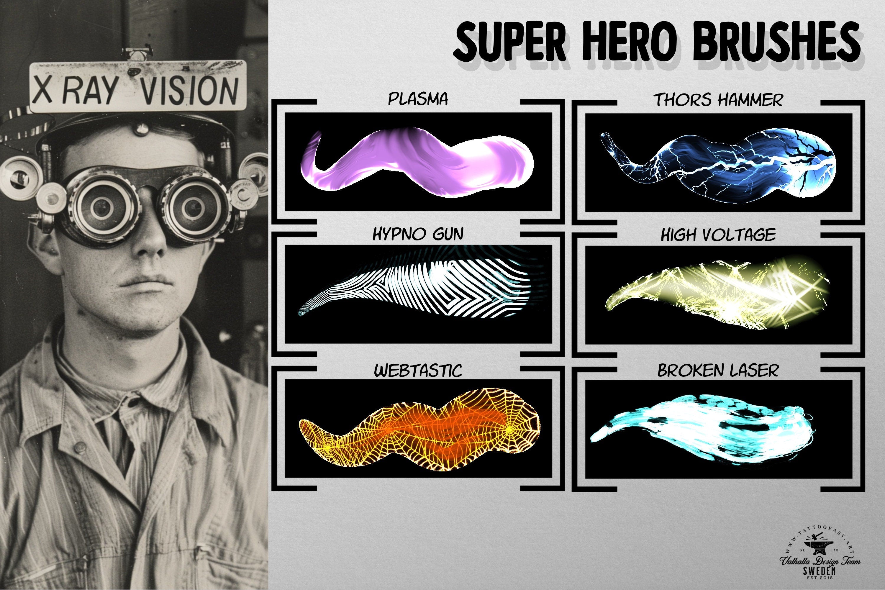 Super Hero Brushes, Custom brushes for Procreate