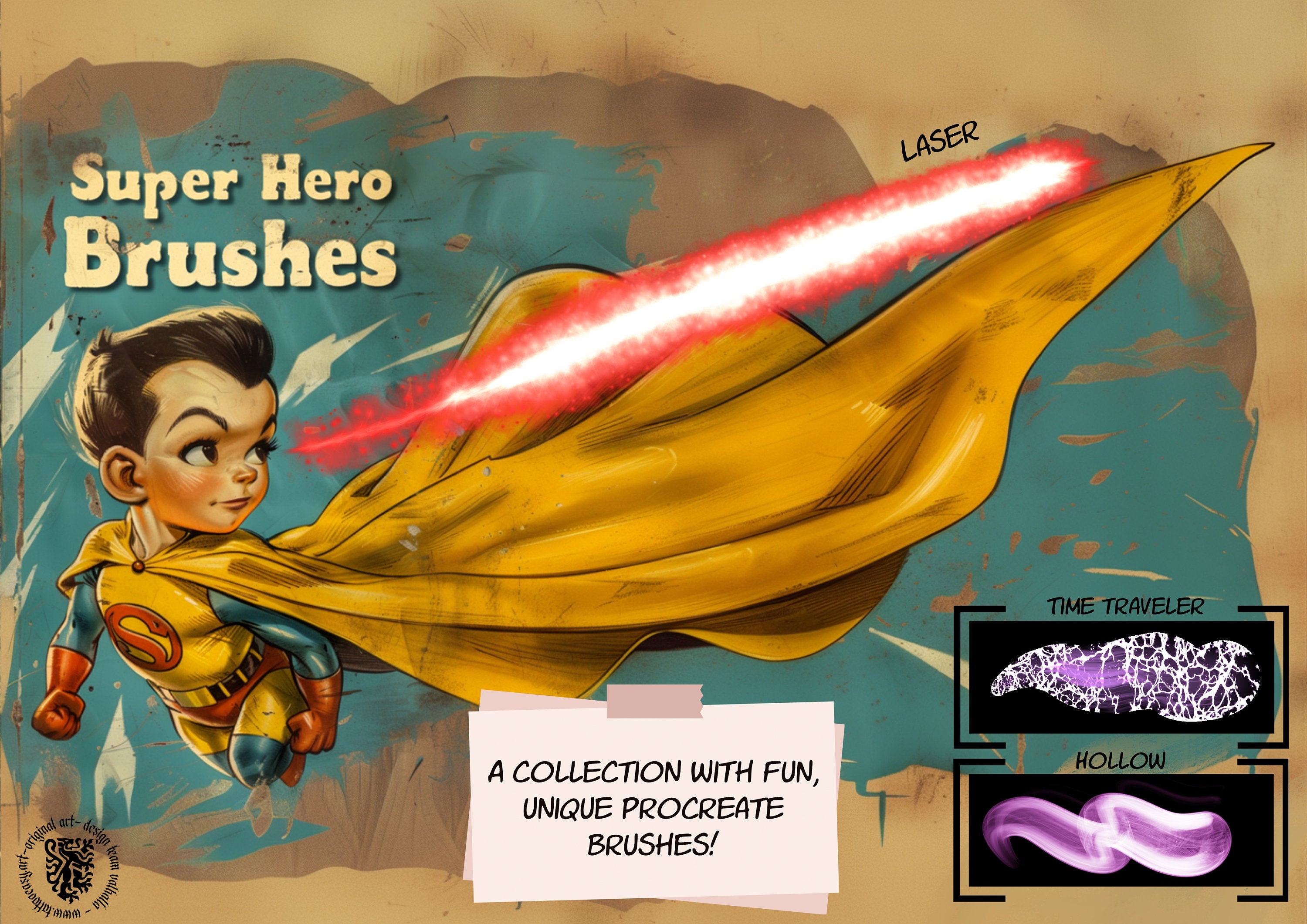 Super Hero Brushes, Custom brushes for Procreate