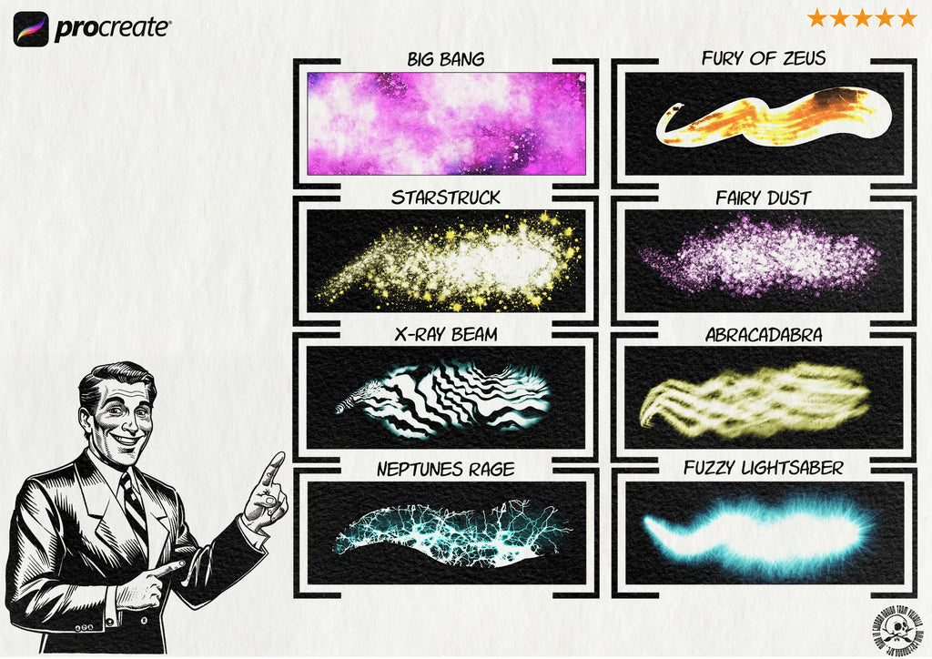 Super Hero Brushes, Custom brushes for Procreate