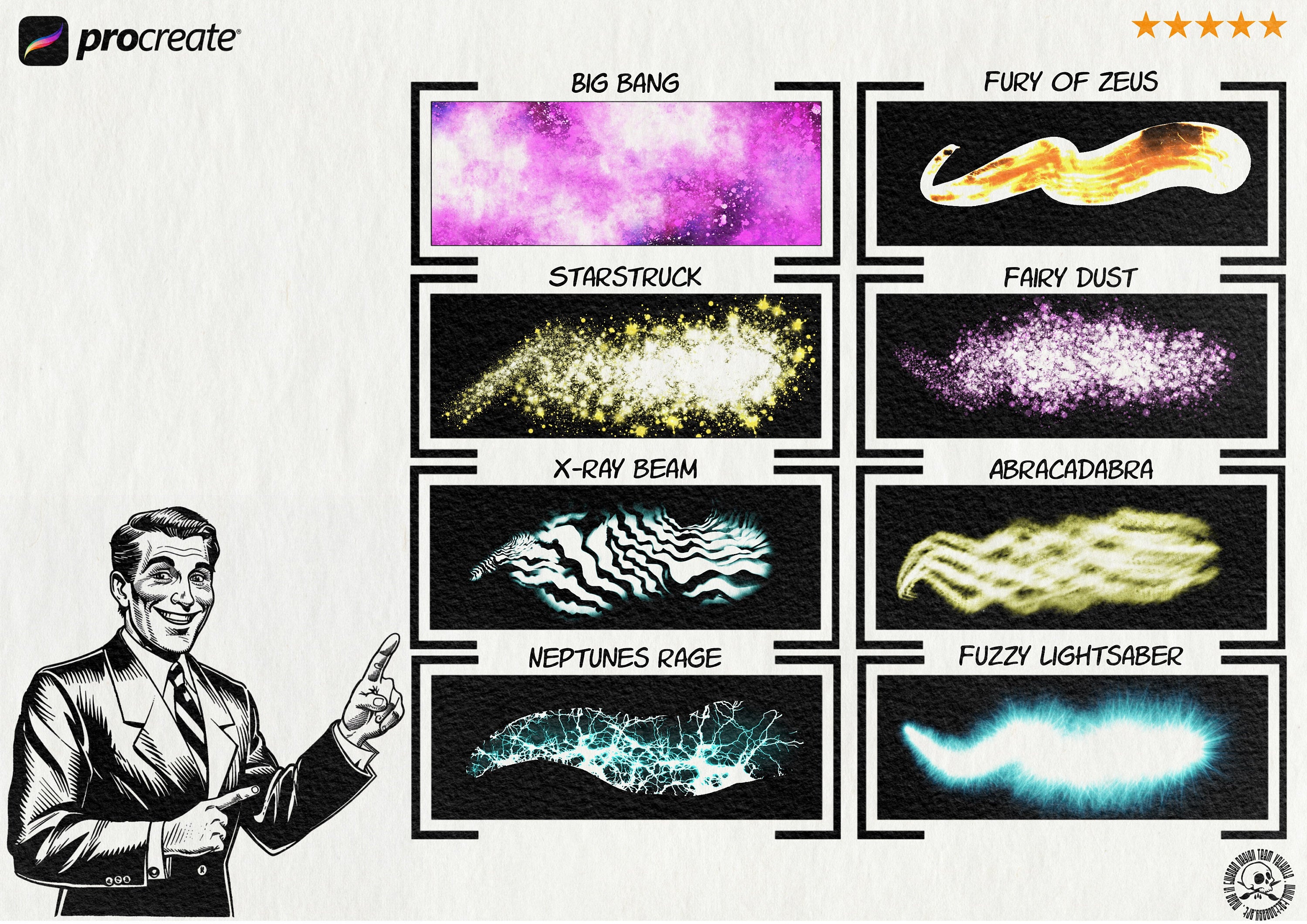 Super Hero Brushes, Custom brushes for Procreate