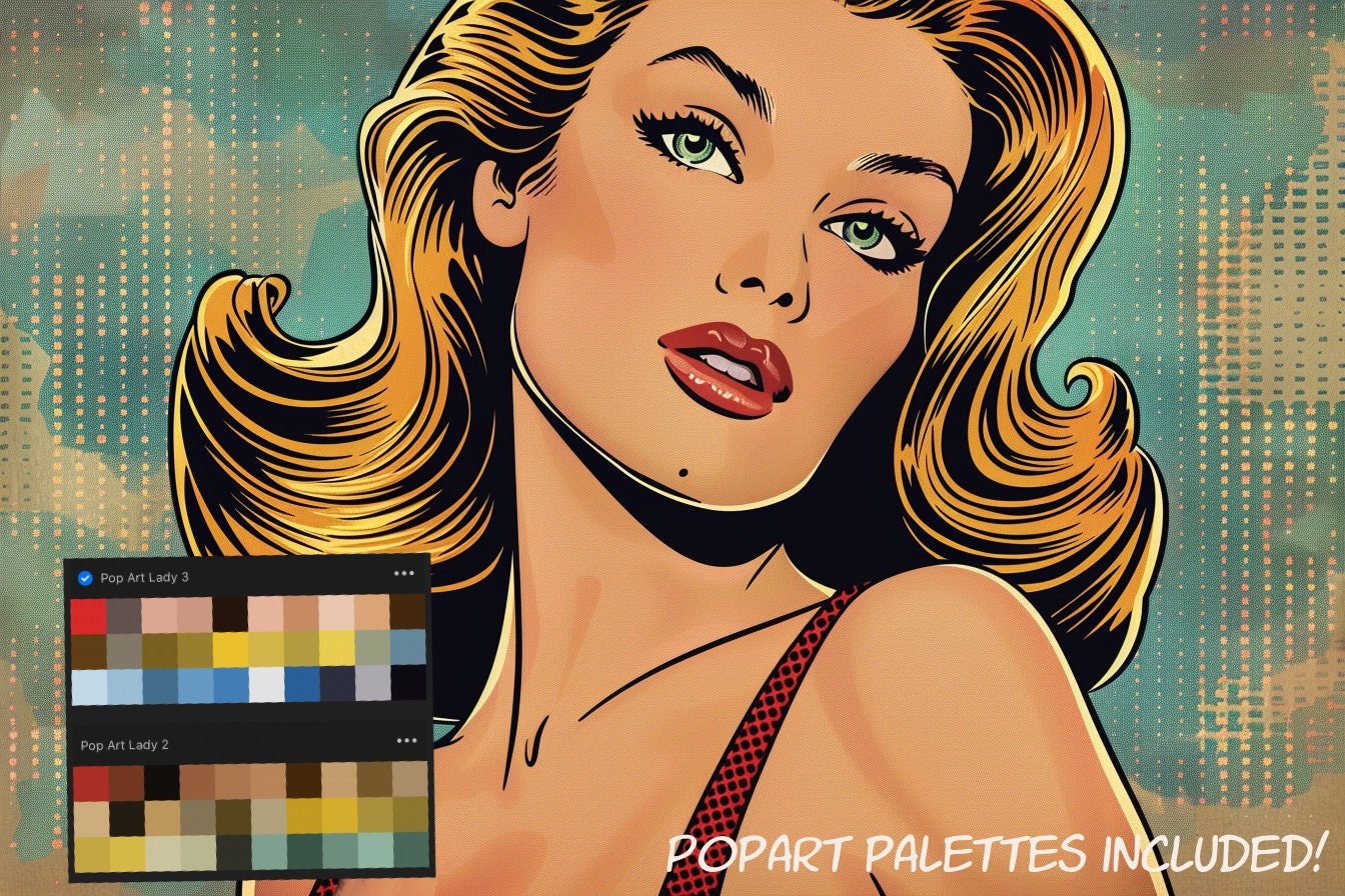 Procreate ~ Retro Tones, Pop art in Procreate