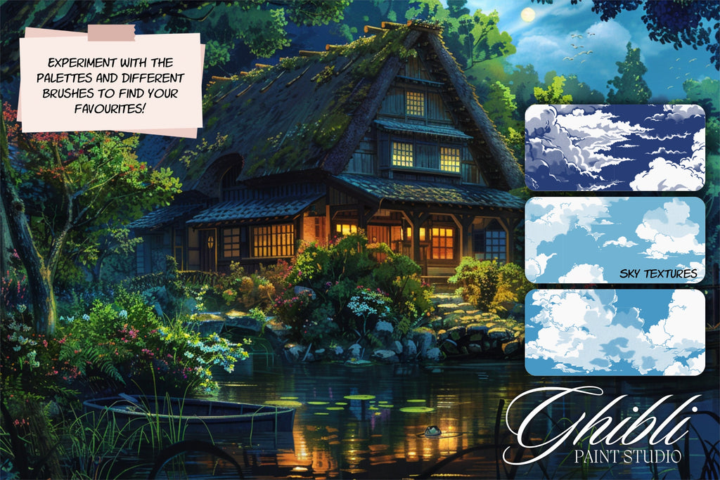 Ghibli paint studio, custom made brushes for Procreate