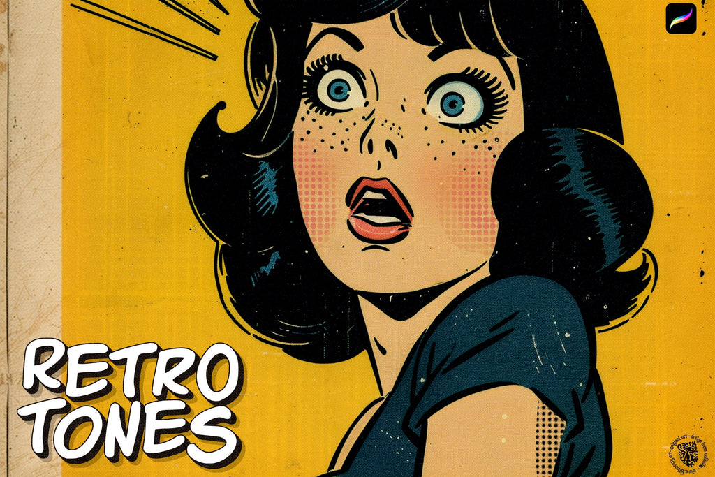 Procreate ~ Retro Tones, Pop art in Procreate