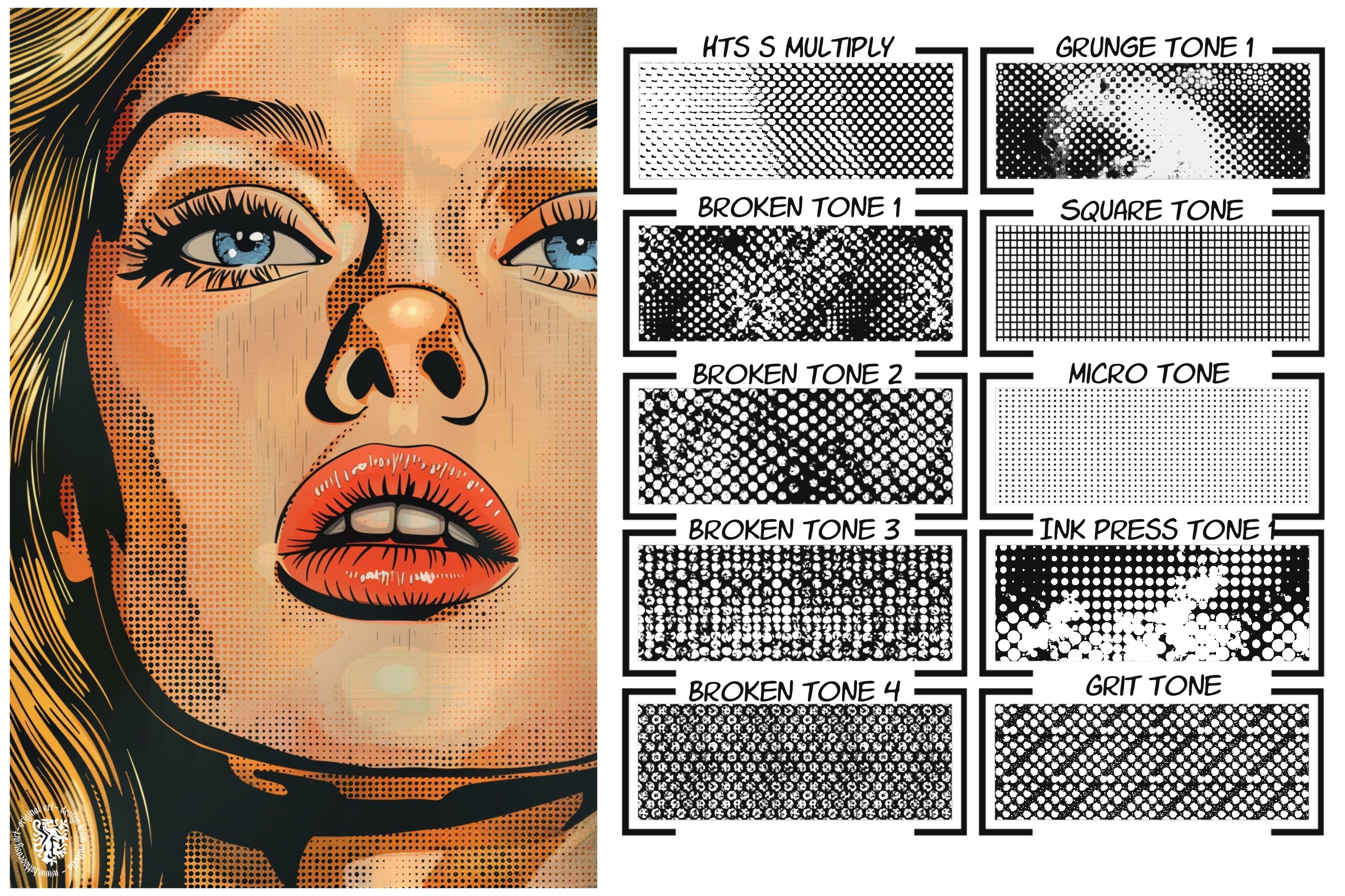 Procreate ~ Retro Tones, Pop art in Procreate