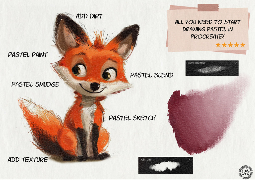 Oil pastel brushes & canvases for Procreate