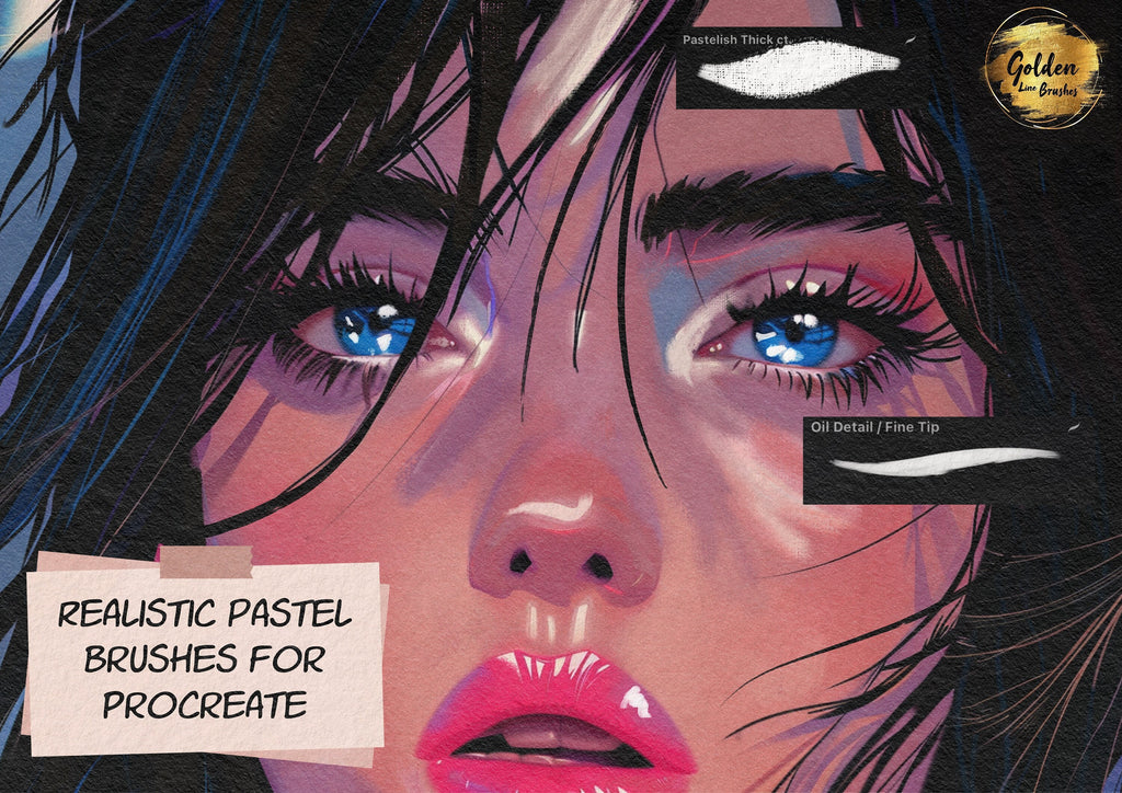Oil pastel brushes & canvases for Procreate