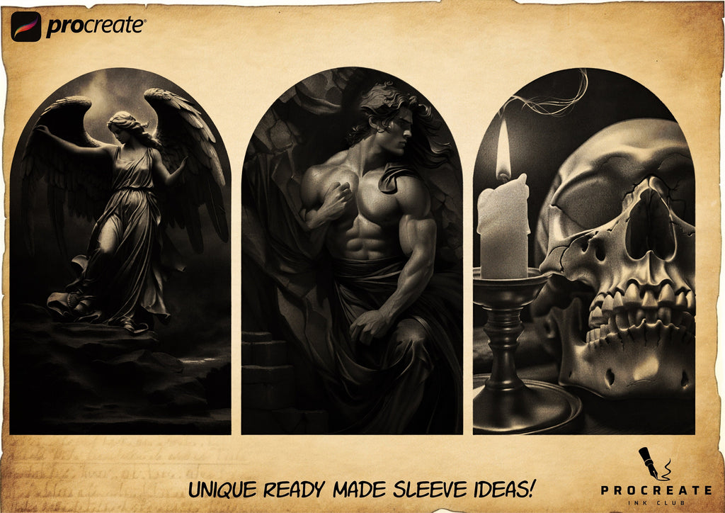 Tattoo encyclopedia vol.2, 500+ original Procreate references, Mega bundle, XL collection