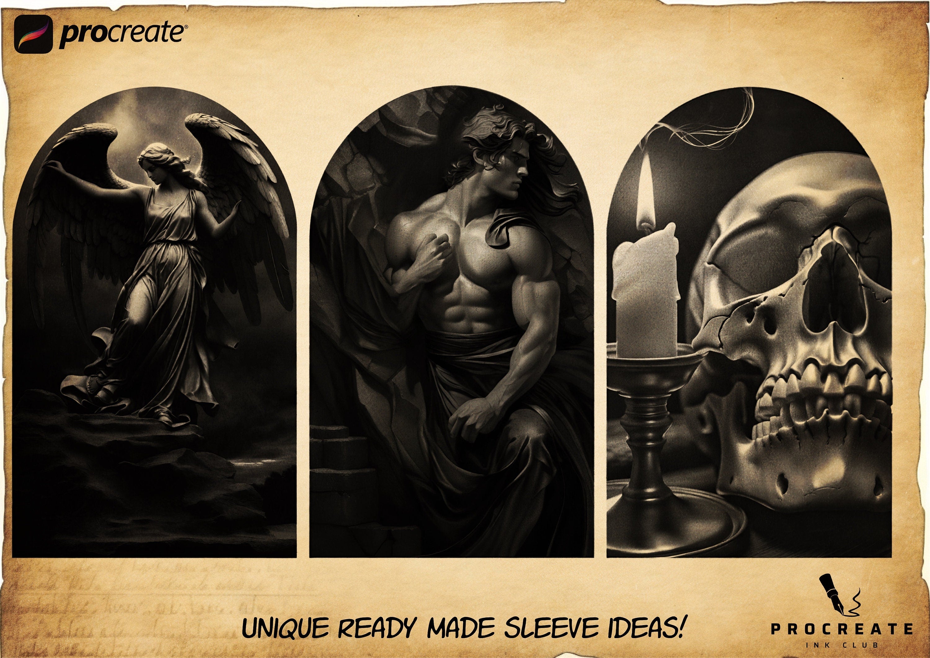 Tattoo encyclopedia vol.2, 500+ original Procreate references, Mega bundle, XL collection