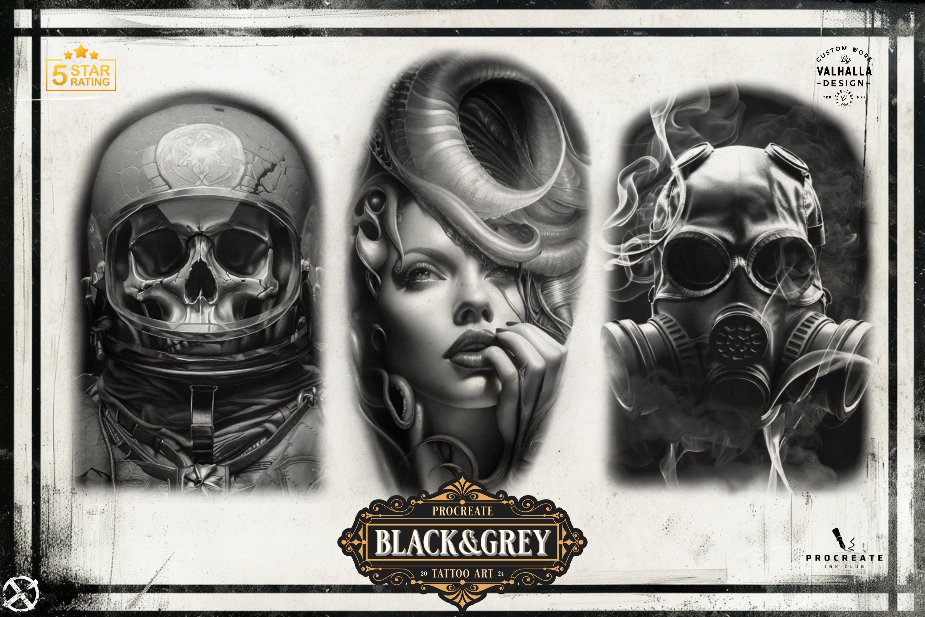 Tattoo encyclopedia vol.2, 500+ original Procreate references, Mega bundle, XL collection