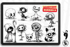 Procreate Boneyard Buddies: Cartoon Skulls & Horror Stamps