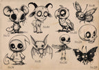 Procreate Boneyard Buddies: Cartoon Skulls & Horror Stamps