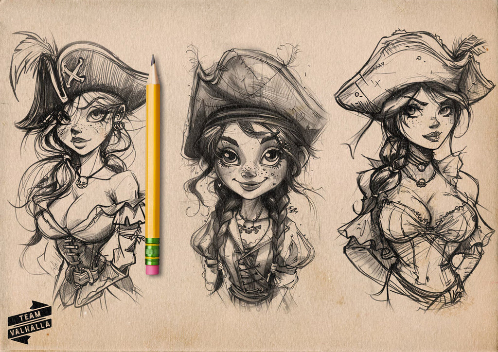 Procreate Cartoon Girls Stamps: 150 Ladies Reference Art