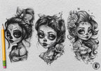 Procreate Cartoon Girls Stamps: 150 Ladies Reference Art