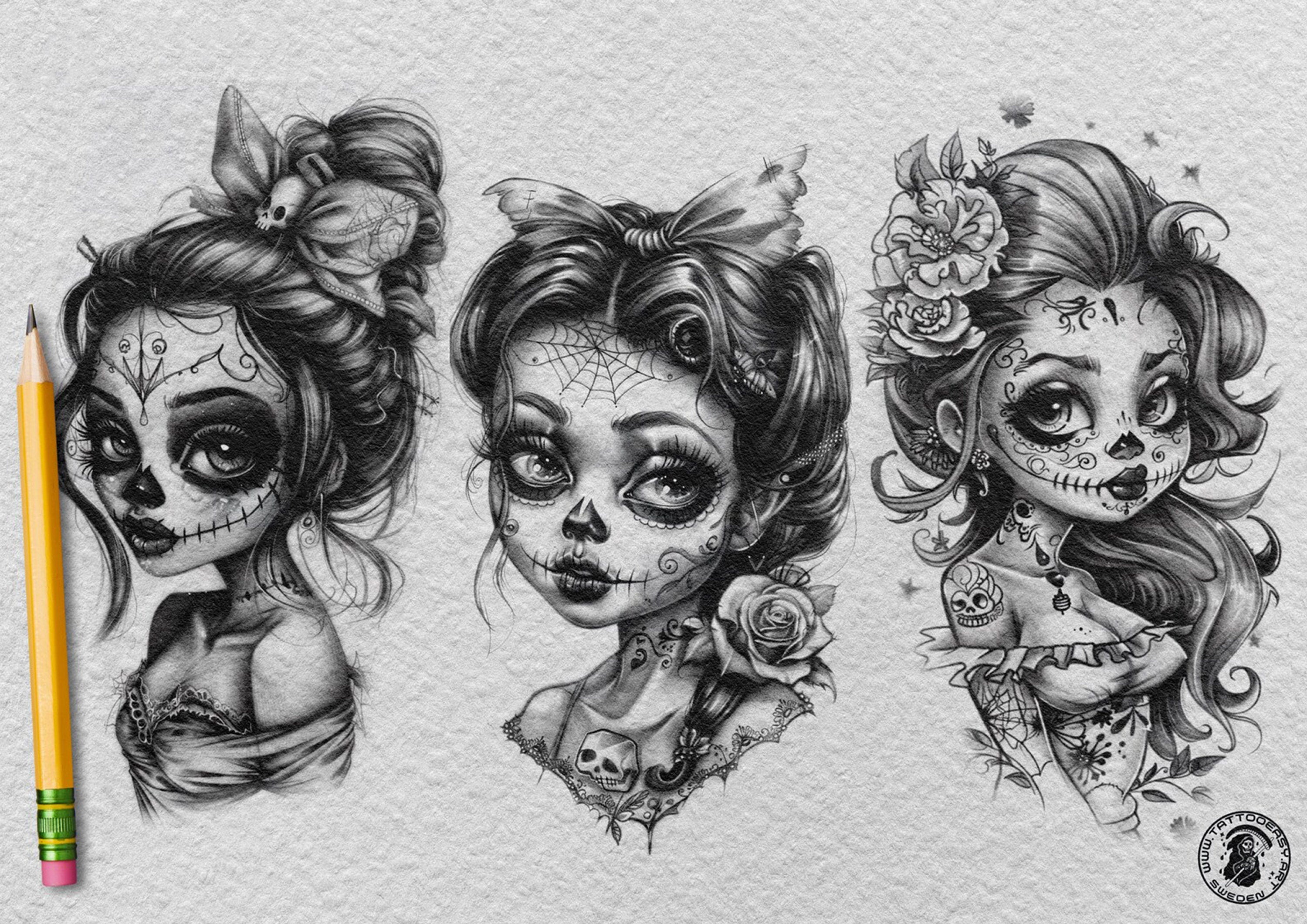 Procreate Cartoon Girls Stamps: 150 Ladies Reference Art
