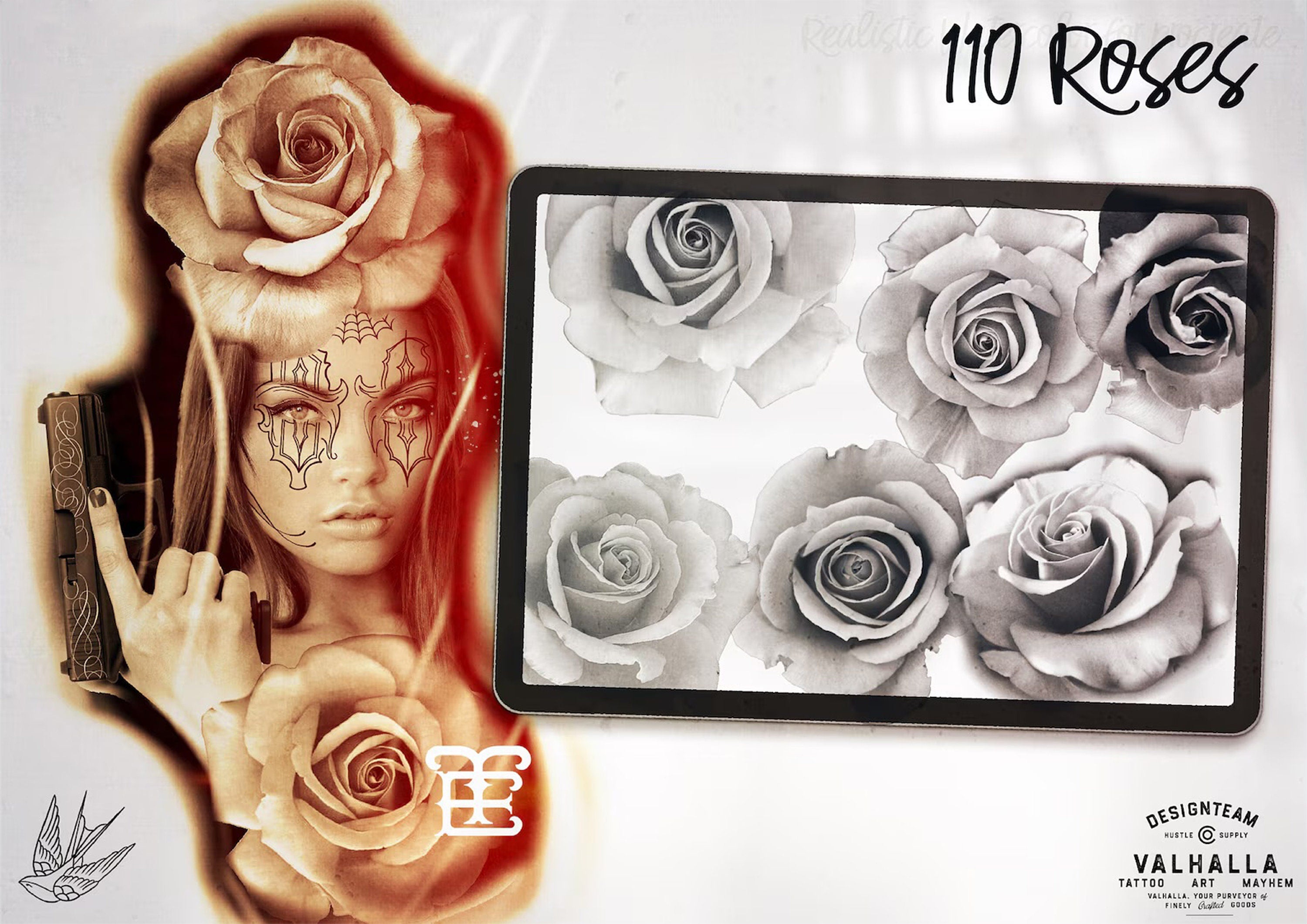 110 Roses Procreate Brush Set (1500x1500 px)