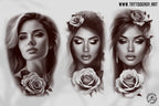 Procreate Lady Head Creative Kit: 80+ Custom Portrait Elements