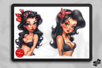 Pinup Sketches - Procreate | 130+ ladies + pdf ( digital download ) Tattoo Flash Art
