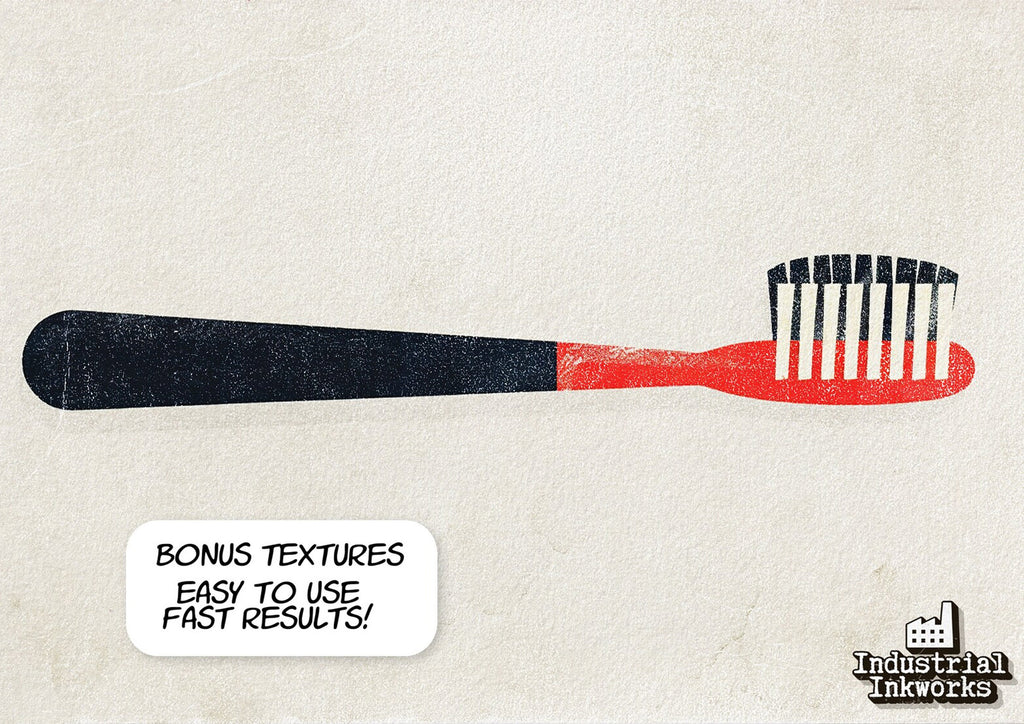Industrial Ink Procreate Brushes: Vintage Grunge Textures (Digital Download)