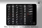 Tattoo Lettering made easy. XL ~ Tattoo fonts X ~ over 500 stamps!