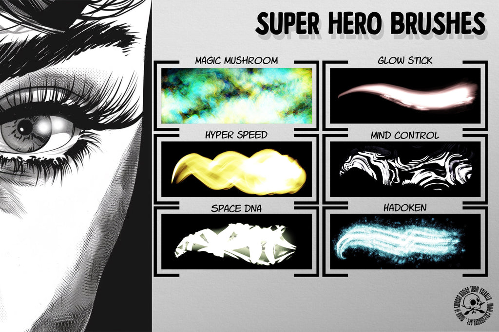 Super Hero Brushes, Custom brushes for Procreate