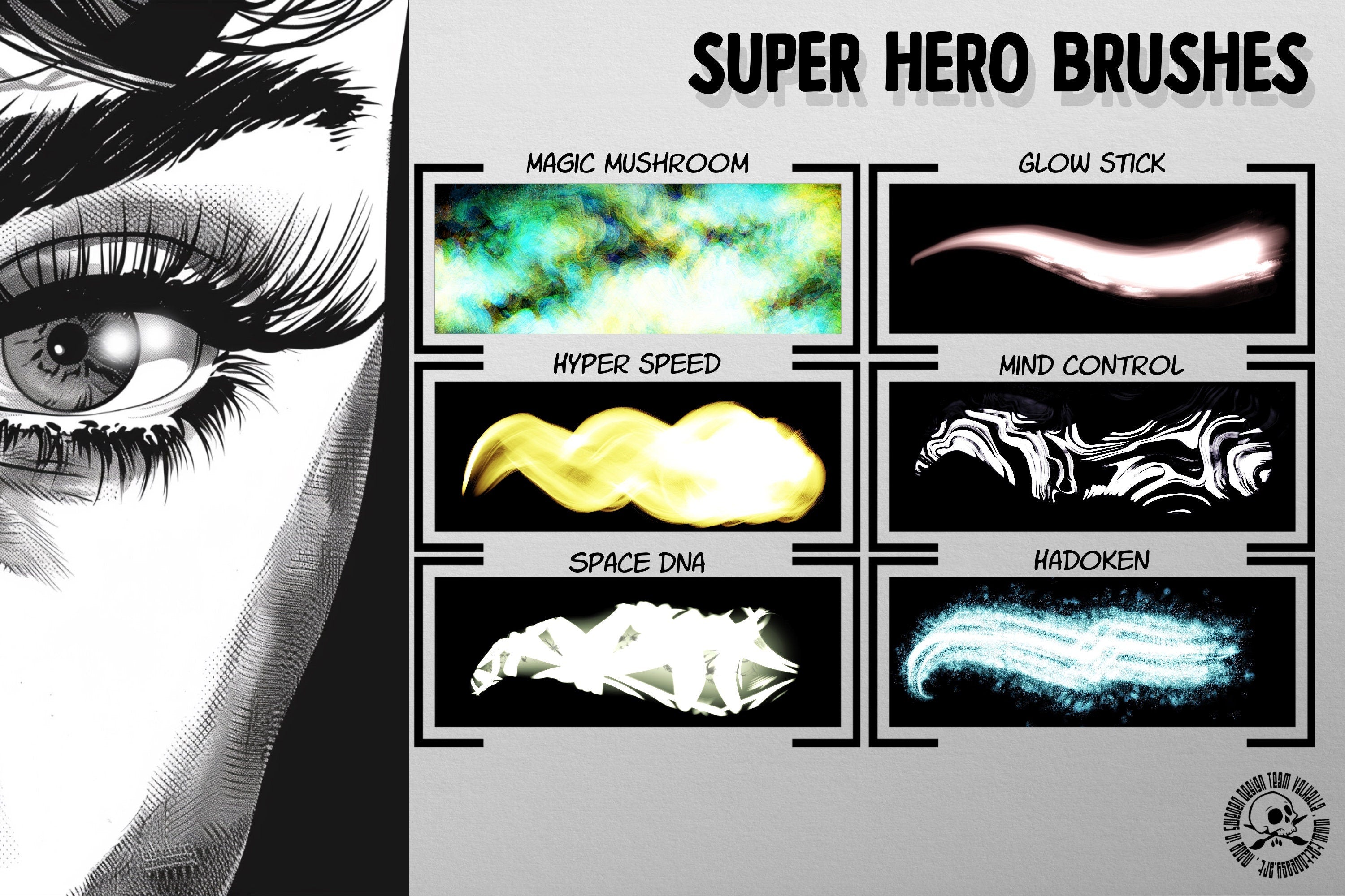 Super Hero Brushes, Custom brushes for Procreate