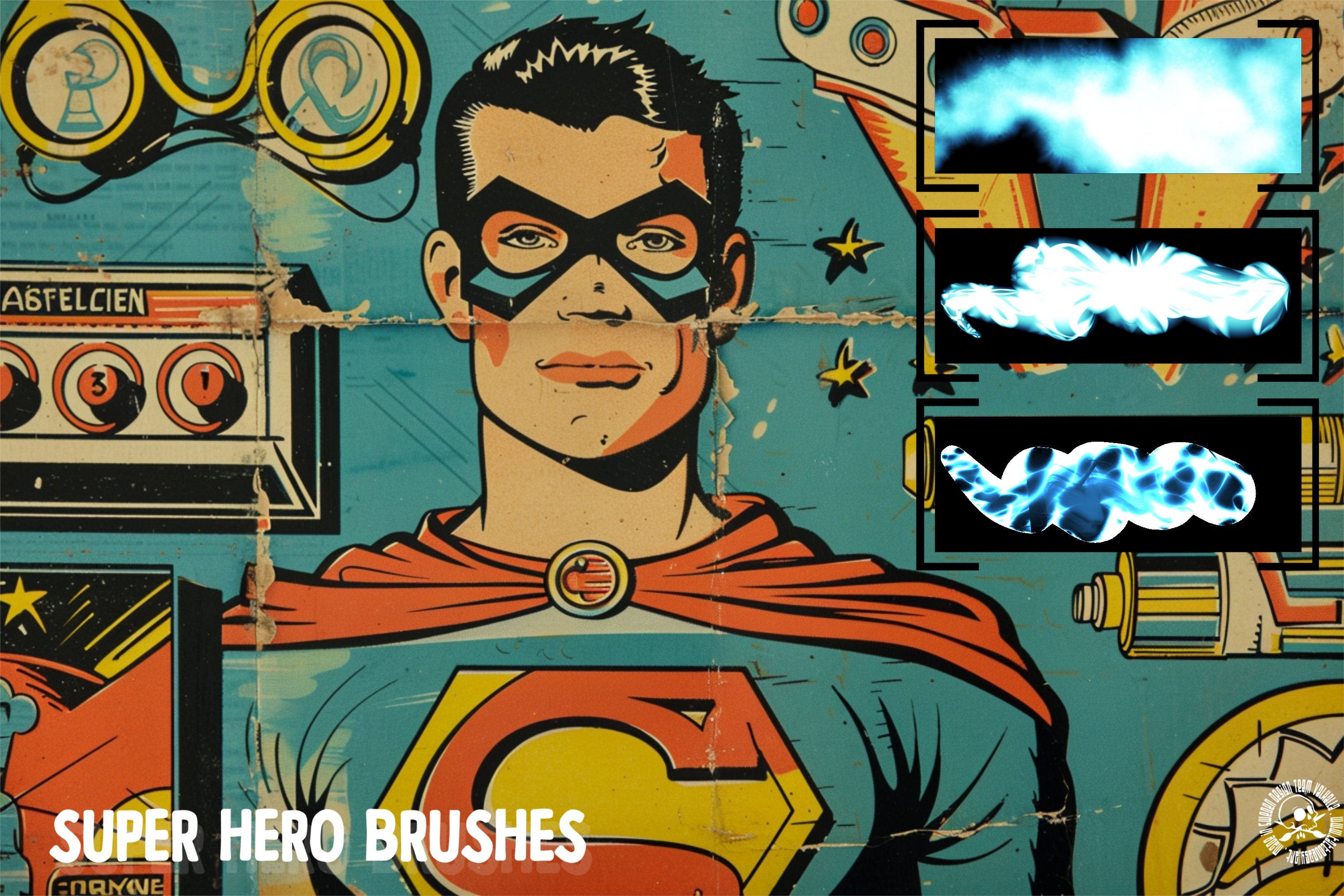 Super Hero Brushes, Custom brushes for Procreate