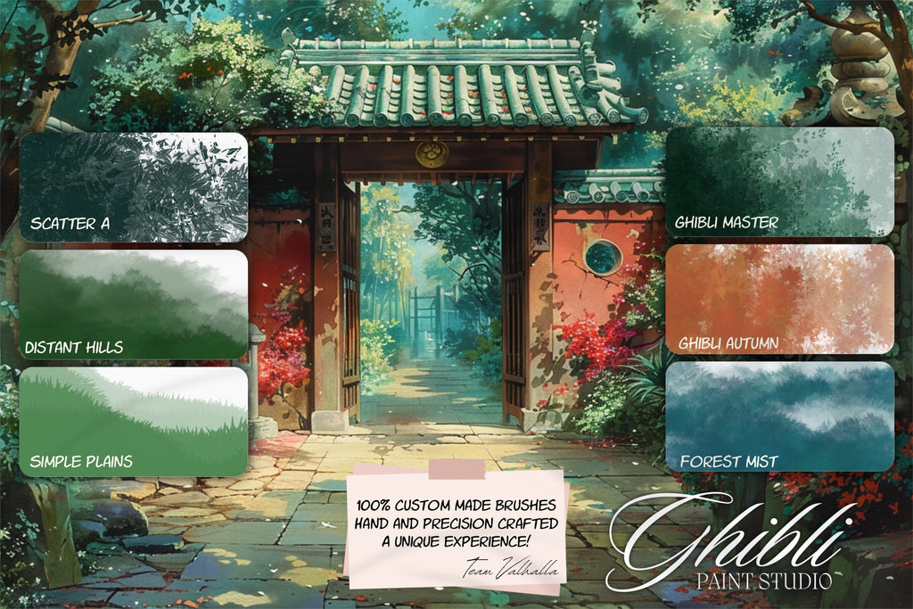 Ghibli paint studio, custom made brushes for Procreate
