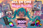 Procreate Anime Chibi Brush Bundle: 1800+ Designs (Digital Download)