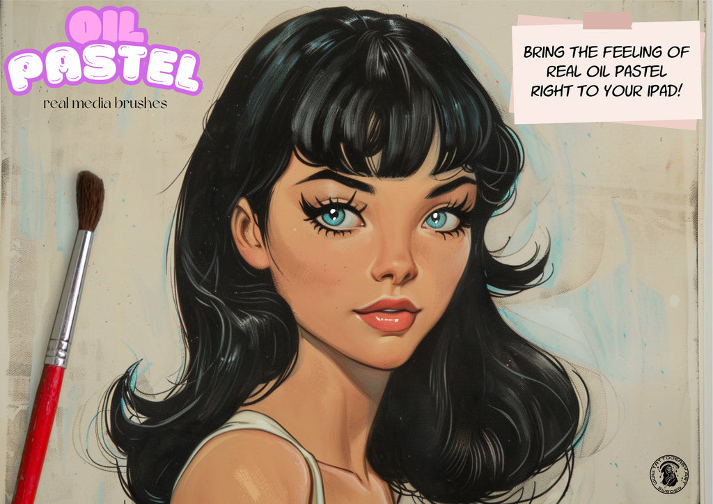 Oil pastel brushes & canvases for Procreate