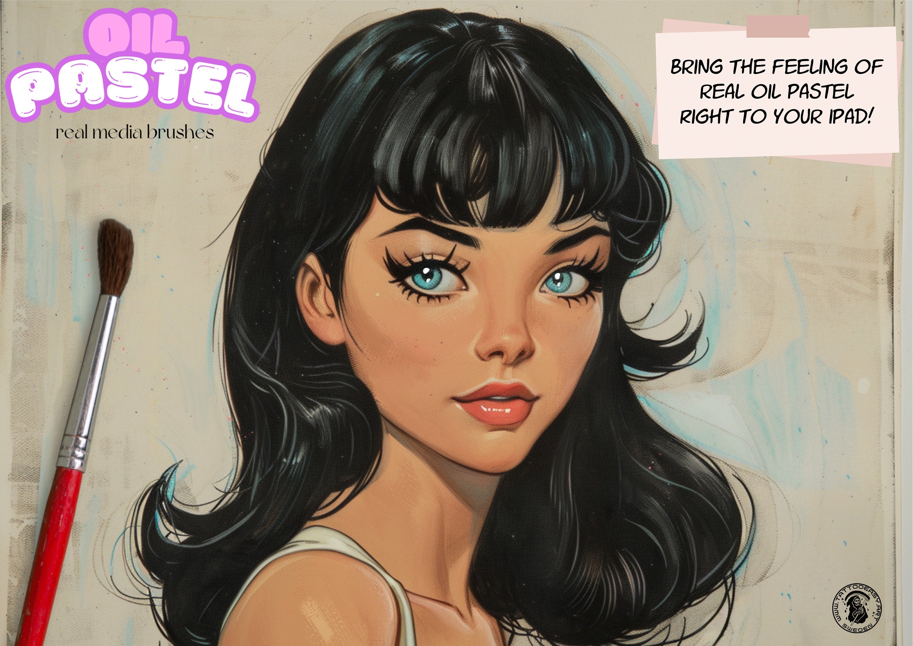 Oil pastel brushes & canvases for Procreate