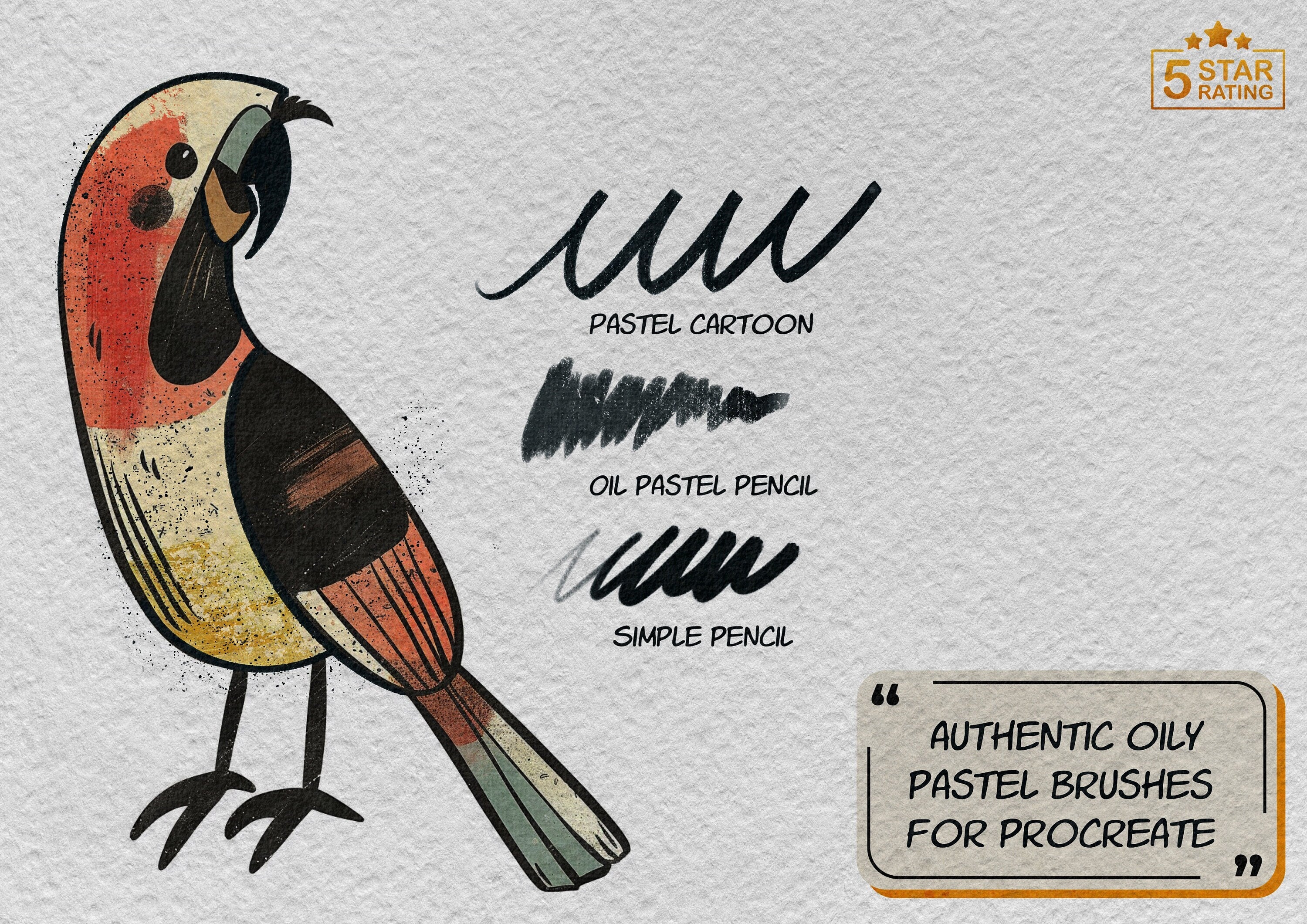 Oil pastel brushes & canvases for Procreate