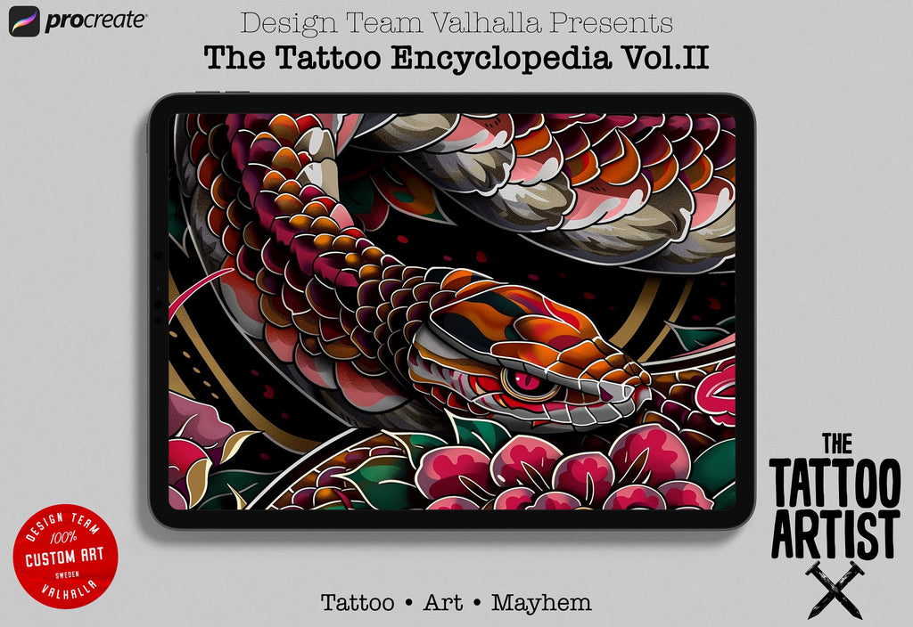 Tattoo encyclopedia vol.2, 500+ original Procreate references, Mega bundle, XL collection