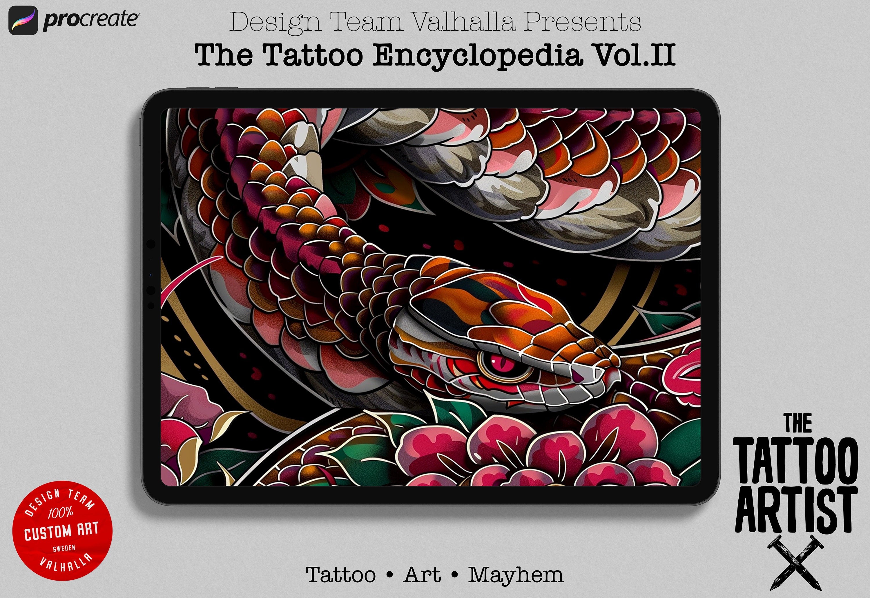 Tattoo encyclopedia vol.2, 500+ original Procreate references, Mega bundle, XL collection