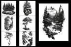 Procreate, landscape design kit, over 200 custom made references for Procreate