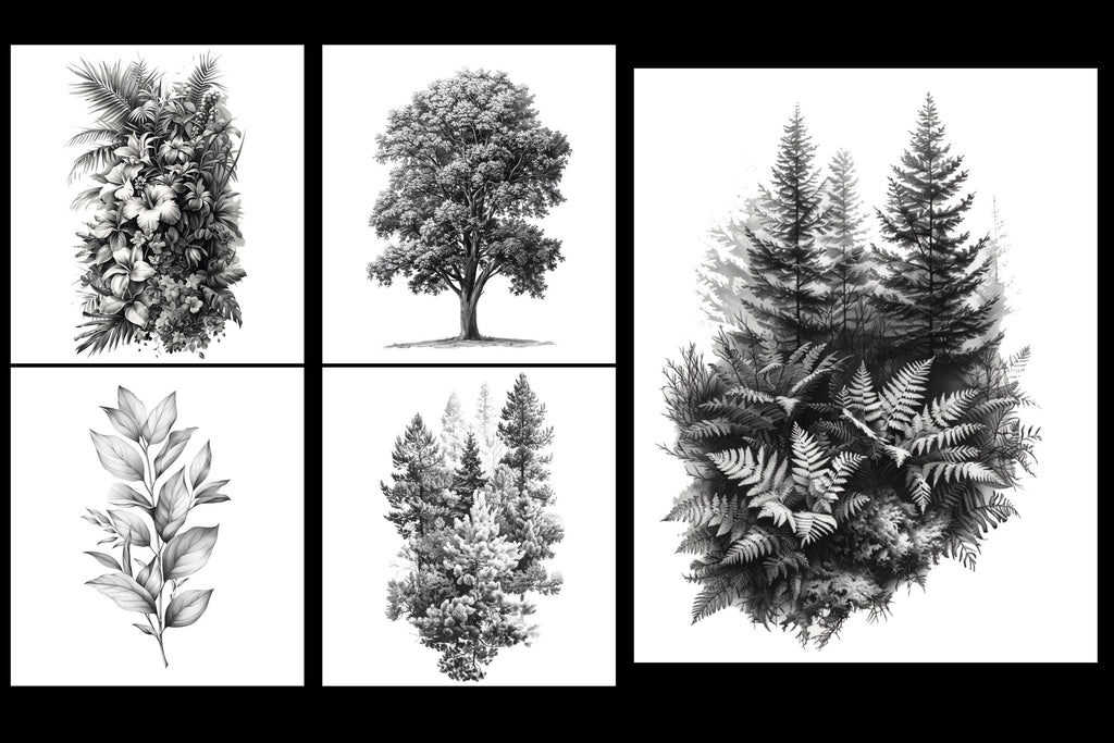 Procreate, landscape design kit, over 200 custom made references for Procreate