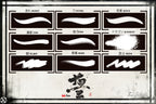 Japanese Calligraphy, custom made brushes for Procreate
