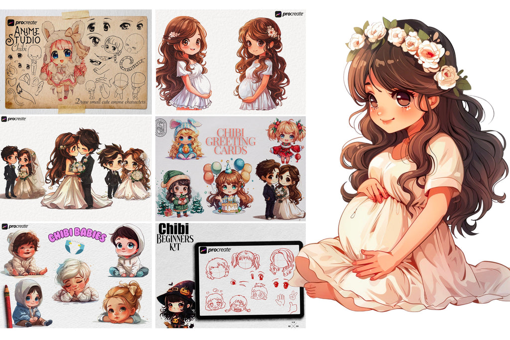 Procreate Anime Chibi Brush Bundle: 1800+ Designs (Digital Download)