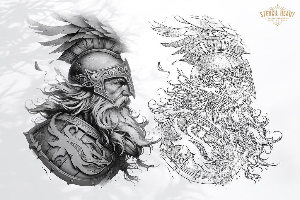 Black & Gray Tattoo Stencils: 155 Procreate Brushes (Digital Download)