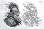 Black & Gray Tattoo Stencils: 155 Procreate Brushes (Digital Download)