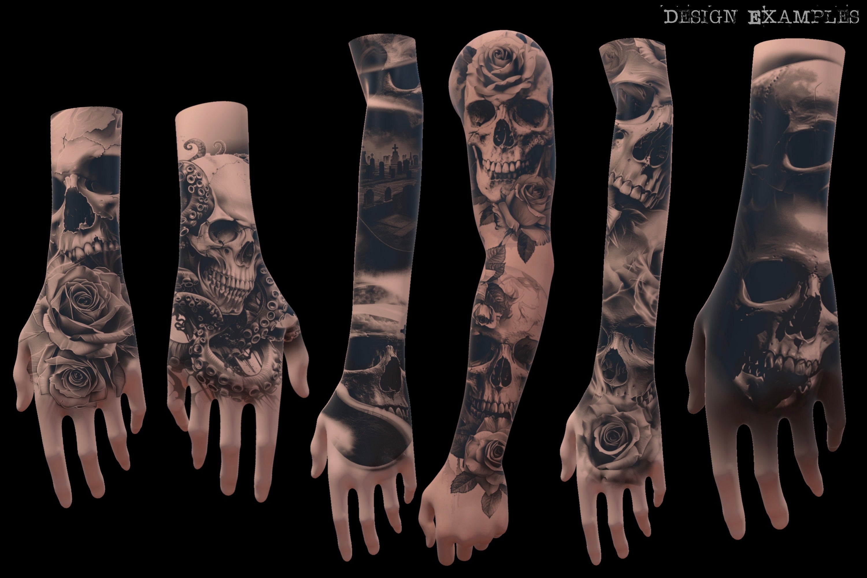 Tattoo references / Tattoo construction , 200 skull designs +ready made stencils, 100% custom art