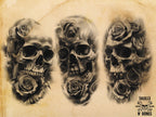 Tattoo references / Tattoo construction , 200 skull designs +ready made stencils, 100% custom art