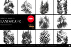 Procreate, landscape design kit, over 200 custom made references for Procreate