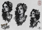 The lady design kit, 200+ custom made tattoo references & stencils