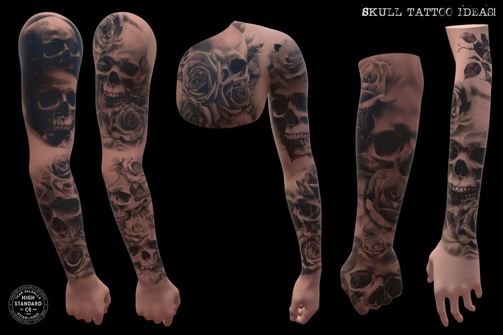 Tattoo references / Tattoo construction , 200 skull designs +ready made stencils, 100% custom art