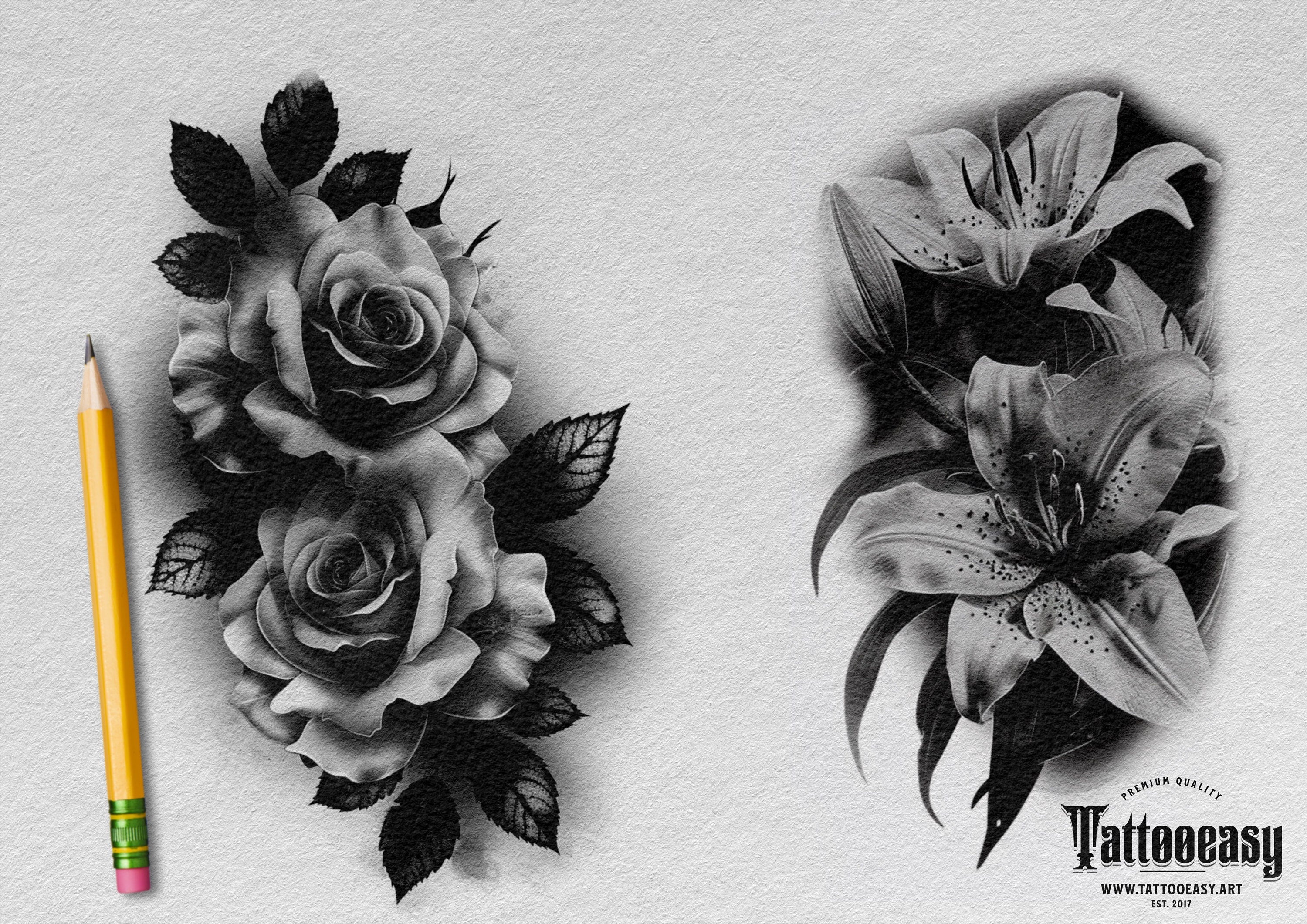 Flower realism, 100+ custom made flower designs, Procreate stamps, png & stencils included