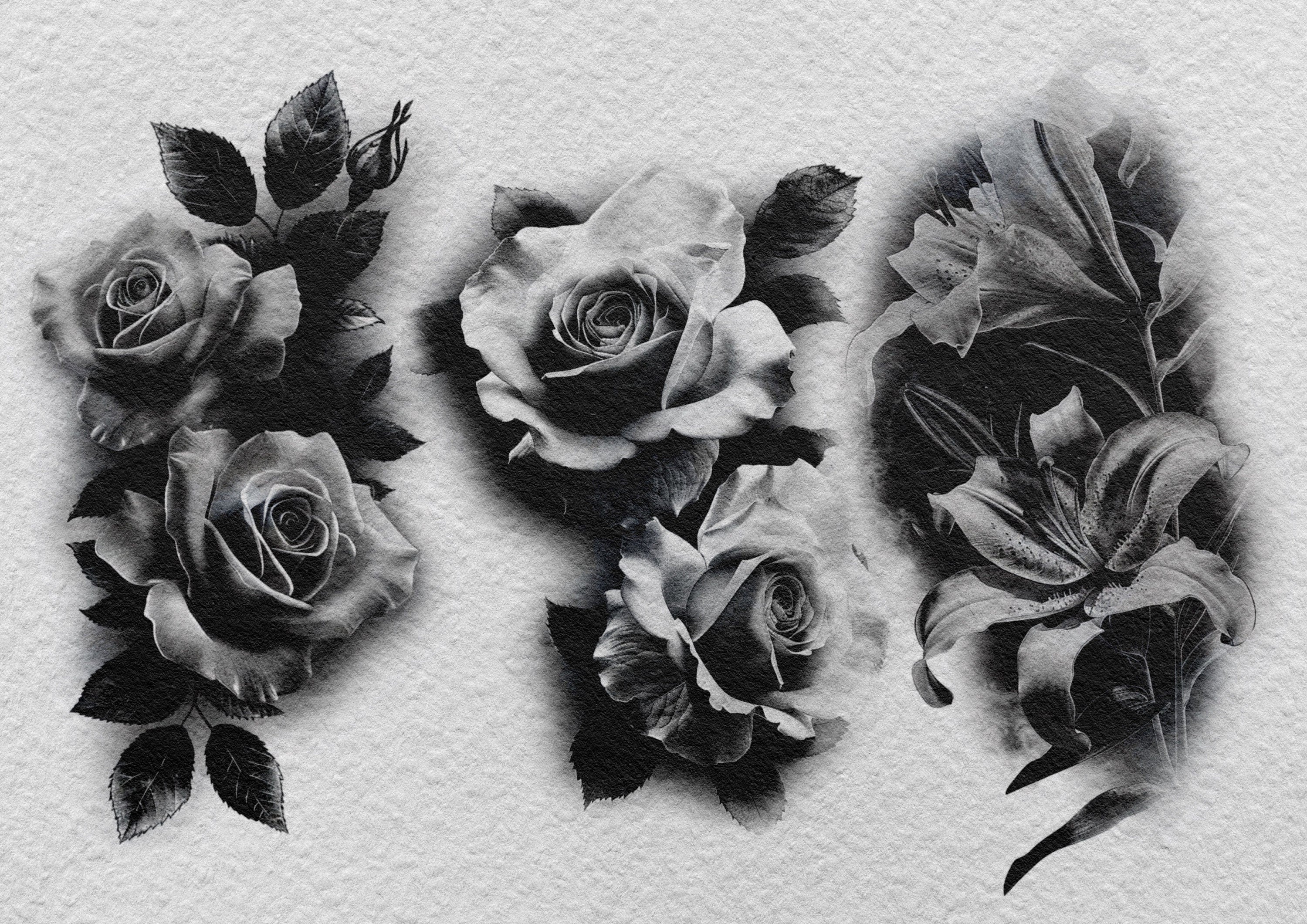 Flower realism, 100+ custom made flower designs, Procreate stamps, png & stencils included