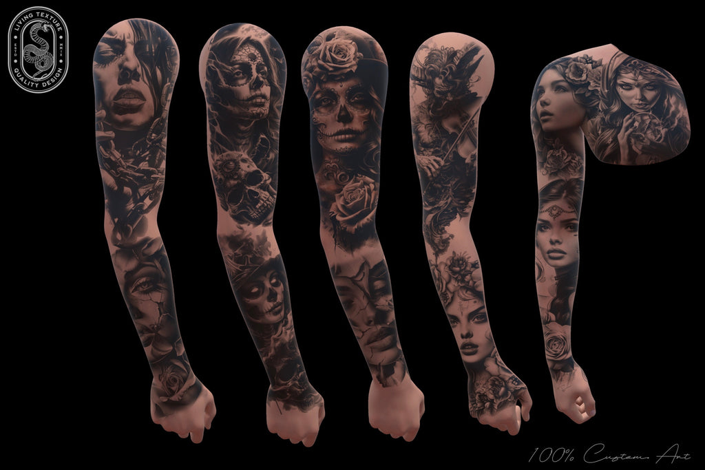 Black & Gray Tattoo Stencils: 155 Procreate Brushes (Digital Download)